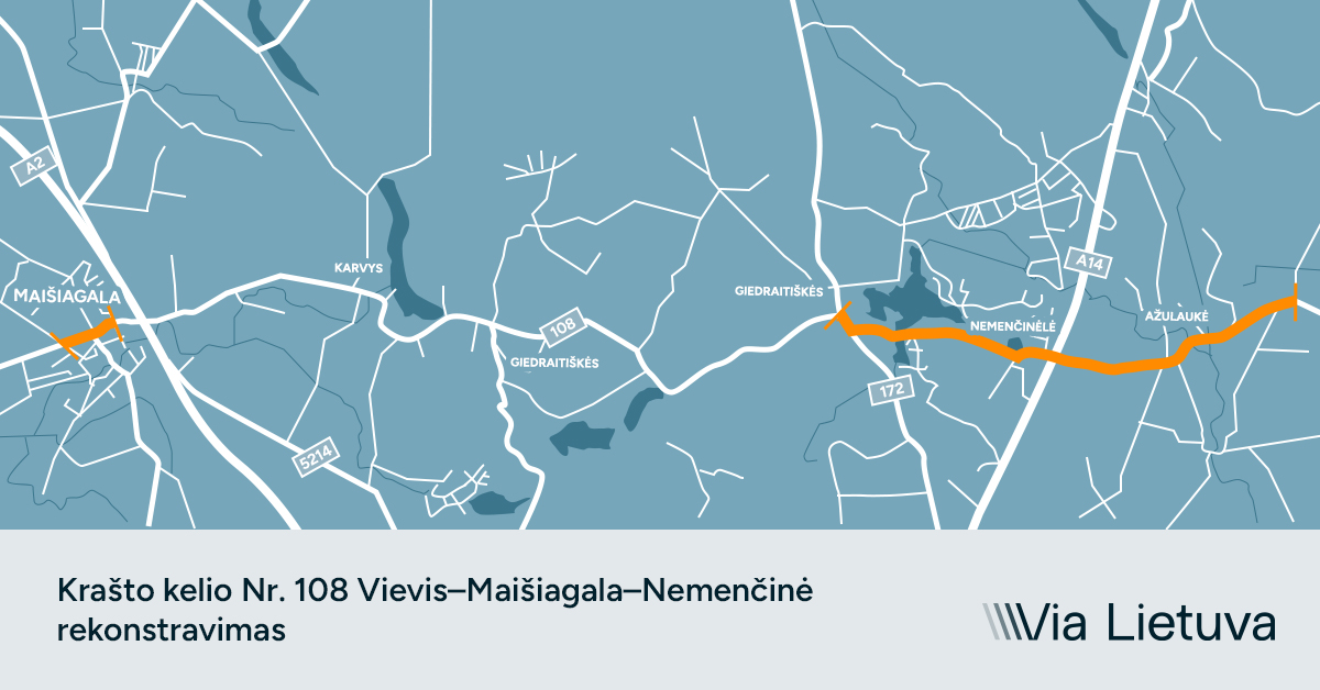 „Via Lietuva“ pradeda tvarkyti vieną pagrindinių krašto kelių Vilniaus rajone: svarbus tiek vietos gyventojams, tiek kariuomenei